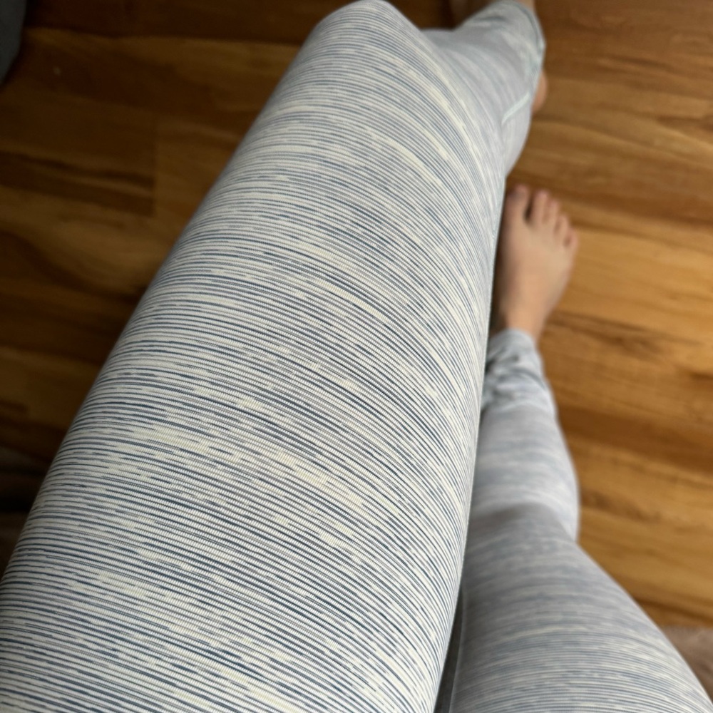 Lululemon Wunder Under High-Rise Legging wee are from space blue chambray stripe - Picture 3 of 6